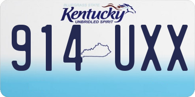 KY license plate 914UXX
