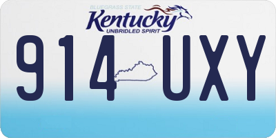 KY license plate 914UXY