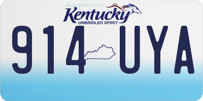 KY license plate 914UYA