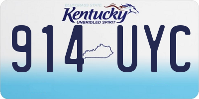 KY license plate 914UYC