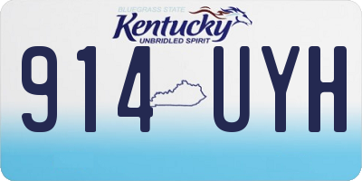 KY license plate 914UYH