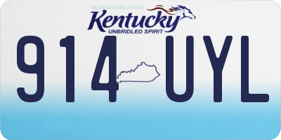 KY license plate 914UYL