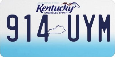 KY license plate 914UYM
