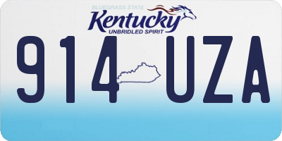 KY license plate 914UZA