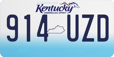 KY license plate 914UZD