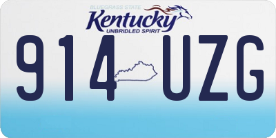 KY license plate 914UZG