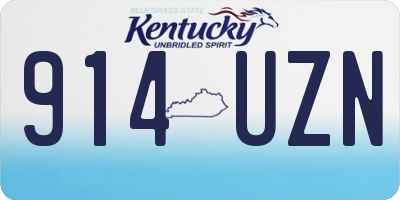 KY license plate 914UZN