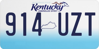 KY license plate 914UZT