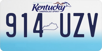 KY license plate 914UZV