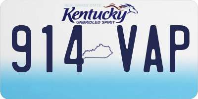 KY license plate 914VAP