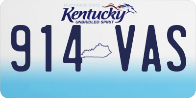 KY license plate 914VAS