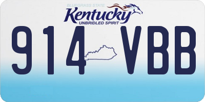 KY license plate 914VBB