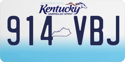 KY license plate 914VBJ