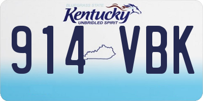KY license plate 914VBK