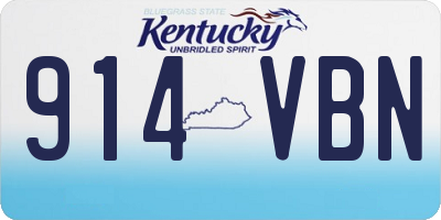 KY license plate 914VBN