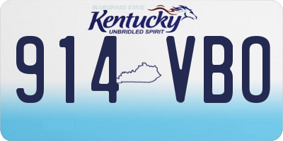 KY license plate 914VBO