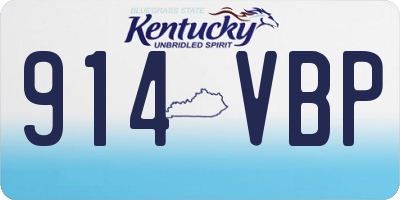 KY license plate 914VBP
