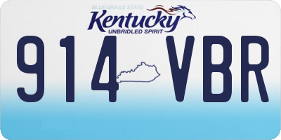 KY license plate 914VBR