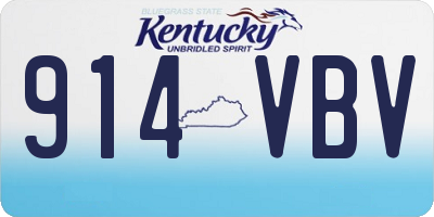 KY license plate 914VBV