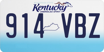 KY license plate 914VBZ