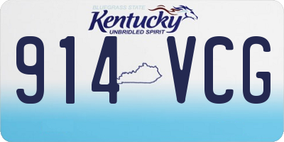 KY license plate 914VCG