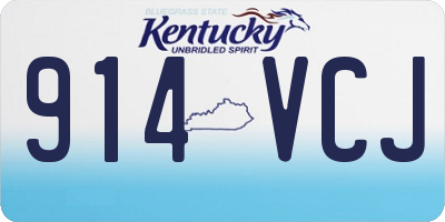 KY license plate 914VCJ