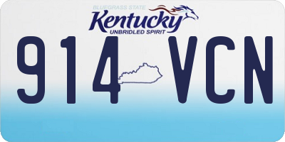 KY license plate 914VCN