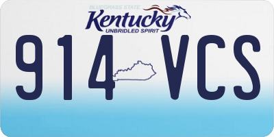 KY license plate 914VCS