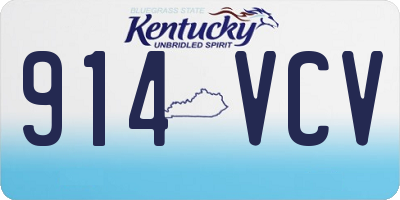 KY license plate 914VCV