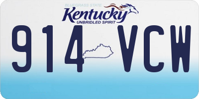 KY license plate 914VCW