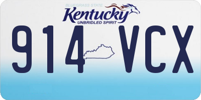 KY license plate 914VCX