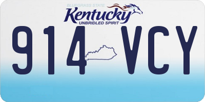 KY license plate 914VCY