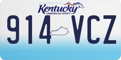 KY license plate 914VCZ