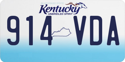 KY license plate 914VDA