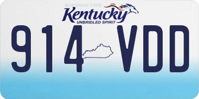 KY license plate 914VDD