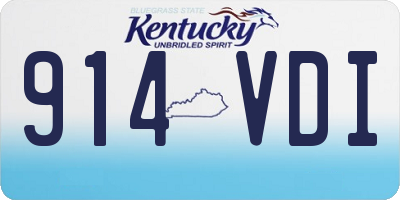 KY license plate 914VDI