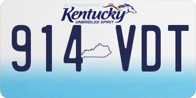 KY license plate 914VDT