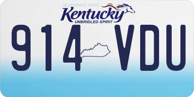 KY license plate 914VDU
