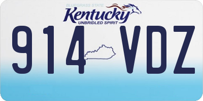 KY license plate 914VDZ