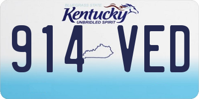 KY license plate 914VED