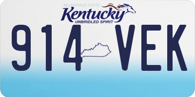 KY license plate 914VEK