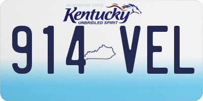 KY license plate 914VEL