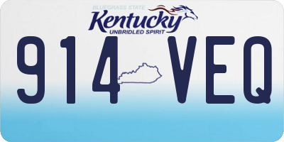 KY license plate 914VEQ