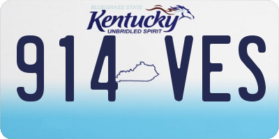 KY license plate 914VES