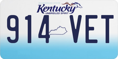 KY license plate 914VET