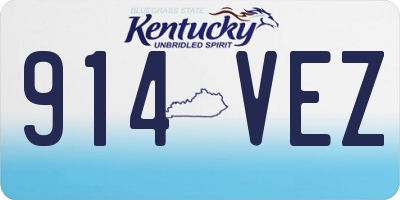 KY license plate 914VEZ