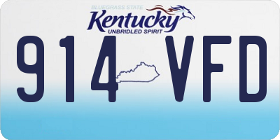 KY license plate 914VFD