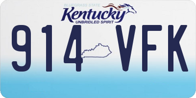 KY license plate 914VFK