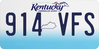 KY license plate 914VFS
