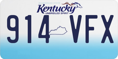 KY license plate 914VFX